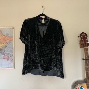 Madewell Green Velvet Shirt